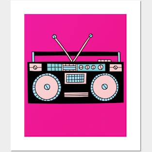 Old Colorful Stylish Retro Music Radios Posters and Art